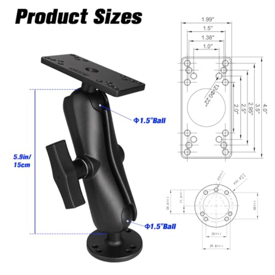 Kayak/boat fish finder mount:  - Fish Finder Mount 评论和价格